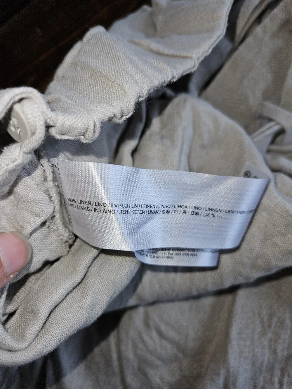 100% Linen Mango Wrap Skirt - Picture 5 of 5